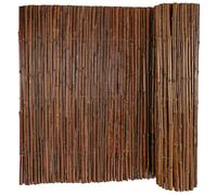 Rollos de valla de bambú, panel decorativo, color marrón caramelo natural, pantalla de privacidad for exteriores, ideal for patio o jardín. valla jardin(1 * 1m)