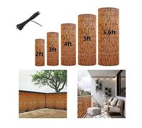 Rollos de Valla de bambú para balcón, Rollos de Valla Natural para decoración de jardín y Patio, Panel de Valla de bambú Decorativo, Tejido a Mano.