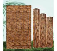 Rollos de Valla Decorativa de bambú - 2 pies, 3 pies, 4 pies, 5 pies, 6 pies de Altura, fácil de Cortar para jardín, Patio Trasero, Exterior, terraza, balcón - 4x16.4 pies (122x500 cm) Natur