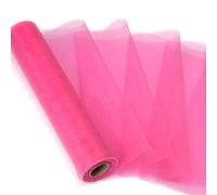 Rollos Organza, Rollo Organza Transparente, Rollo Organza Tul Cinta para Decoración Mesa Boda, Arcos Silla, Caminos Mesa, Favores Fiesta (Rosa Roja)