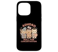 Rollos RPG Gamer ADHD&D para concentración, gato geek, hombres y mujeres Carcasa para iPhone 14 Pro Max