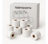 Rollos térmicos de 57 mm x 30 m, núcleo de 12 mm, paquete de 10 rollos para caja registradora, POS e impresoras fiscales, papel térmico de alta calidad sin BPA