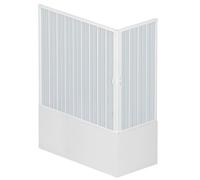 ROLLPLAST BGAL1CONCC28170 Caja de bañera Plegable de 70 x 170 x 150 cm de Altura en PVC, Dos Lados, con Apertura de Esquina, Blanco