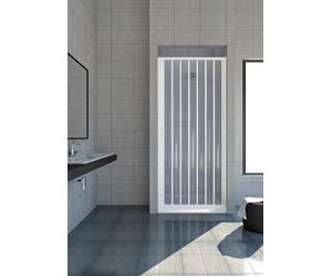 Rollplast BVEN2LONCC28090 - Cabina de ducha plegable con puerta, 90 x 185 cm, fabricada en PVC, un lado, puerta individual con apertura lateral (blanco)