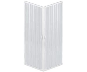 ROLLPLAST PINTO Box Doccia a Soffietto Modello Liberté, Angolare Riducibile, Cabina Doccia Salvaspazio in PVC Colore Bianco Pastello Made in Italy, arredo bagno, 100x100 cm
