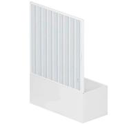 ROLLPLAST PINTO Box Vasca a Soffietto Modello Liberté, Un Lato con Anta Unica ad Apertura Laterale, Cabina Doccia Salvaspazio in PVC Colore Bianco Made in Italy, arredo bagno, 160 cm