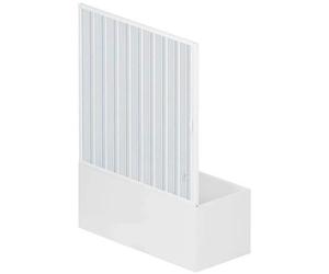 ROLLPLAST PINTO Box Vasca a Soffietto Modello Liberté, Un Lato con Anta Unica ad Apertura Laterale, Cabina Doccia Salvaspazio in PVC Colore Bianco Made in Italy, arredo bagno, 160 cm