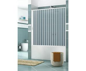 ROLLPLAST PINTO Box Vasca a Soffietto Modello Liberté, Un Lato con Anta Unica ad Apertura Laterale, Cabina Doccia Salvaspazio in PVC Colore Bianco Made in Italy, arredo bagno, 170 cm
