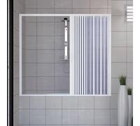 ROLLPLAST PINTO Puerta Mampara de bañera 170 CM de PVC Mod. Nina con Apertura Lateral