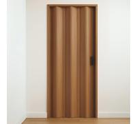 ROLLPLAST PINTO Puerta plegable interior PINTO, modelo estándar extra, en PVC, reversible y ajustable, para bricolaje, fabricada Italia, decoración del hogar, nogal, 83 x 214 cm