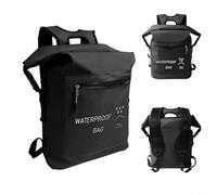 Rolltop - Mochila impermeable de 25 L para aventura al aire libre, kayak, senderismo y flotación, con correas de hombro ajustables, bolsillo frontal para equipo húmedo