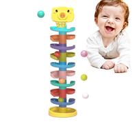 Rollturm 33cm Bahn, Kugel Pila Pila | Kreatives Lernspiel Motorik Greiftraining Turmset, Kindergarten Kinder Cartoon Schwein Geräusch Regalo Aktivspaß for Zuhause Spielraum