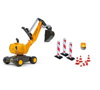 Rolly Toys 421220 - Kit de construcción con rollyDigger y Accesorios de Seguridad (Juego con Excavadora, 3 balizas de conducción, 4 pilones y luz Intermitente, Giratorio, a Partir de 3 años)