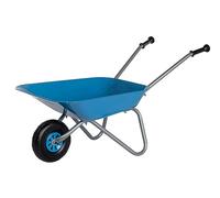 Rolly Toys Carretilla color azul/plateado, carretilla de jardín, carretilla de metal, juguete para niños a partir de 2,5 años, 25 kg de capacidad de carga, herramienta de jardinería azul claro 271764