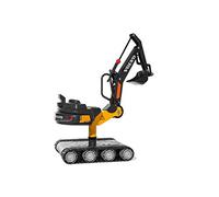 Rolly Toys RollyToys RollyDigger XL Volvo 513222 - Excavadora de Asiento (Juguete de Arena, para niños de 3 a 8 años), Color Negro y Amarillo