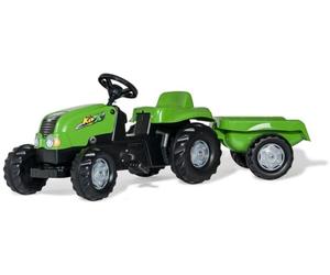 Rolly Toys Schneider 01 216 9 - Tractor de Pedales con Remolque rollyKid (142 cm) [Importado de Alemania]