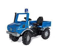 Rolly Toys Unimog 038251 038251 - Coche de policía para Conducir uno Mismo con neumáticos silenciosos y luz Intermitente | Vehículo a Pedal, a Partir de 3, 038251, Grande, Azul