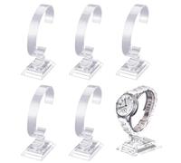 ROLMZJX 6 Piezas Expositor Relojes,Transparentes Pulsera Reloj Soporte Exhibicion,C-Type Reloj Pulsera Expositor,para uso en casa o en la tienda
