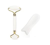 Rolo de masaje facial guasha placa conjunto cabeças duplas Jade Pedra cara Lift Corpo relaxamento da Pele emagrecimento beleza pescoço fino elevador-Fish Set no Box