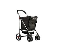 Carro Rolser Basket Polar 4 Ruedas Grandes 2 Giratorias Plegable - Negro
