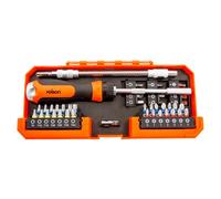 Rolson 28427 - Juego de destornilladores de trinquete y puntas de 43 piezas