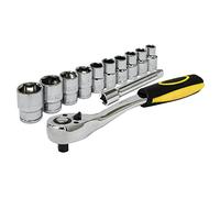 Rolson 38653 - 1/2-inch trinquete mango y tomas - negro
