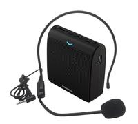 Rolton MicróFono PortáTil Altavoz Amplificador de Voz con Tarjeta USB TF Radio FM para Maestro GuíA TuríStica (Negro)