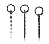 Roluck Dilatador uretral masculino de silicona con anillo de tracción, juego de 3 (corto)