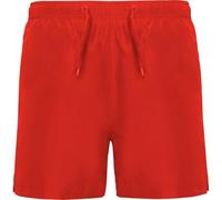 ROLY Aqua Bañador Hombre 2 Bolsillos Laterales Cordón Ajustable al Tono Bolsillo Trasero con Tapeta y Ojal de desagüe Rojo 60 XL