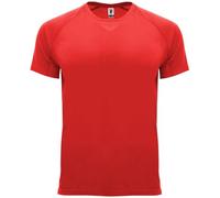 ROLY Camiseta Bahrain 0407 Camiseta Manga Corta técnica niño Tejido Control Dry (FR/ES, Edad, 12 años, Regular, Rojo 60)