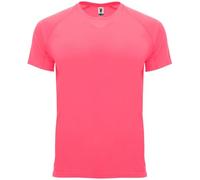 ROLY Camiseta Bahrain 0407 Camiseta Manga Corta técnica niño Tejido Control Dry (FR/ES, Edad, 16 años, Regular, Rosa Lady Fluor 125)