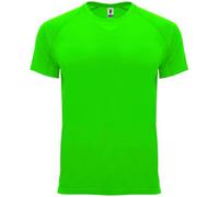 ROLY Camiseta Bahrain 0407 Camiseta Manga Corta técnica niño Tejido Control Dry (FR/ES, Edad, 16 años, Regular, Verde Fluor 222)