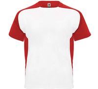 ROLY Camiseta Bugatti 6399 Unisex Blanco/Rojo 0160 XL