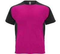 ROLY Camiseta Bugatti Técnica de Manga Corta ranglán. Cuello Redondo con cubrecosturas a Tono.