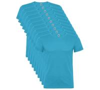 Roly Pack de 5 ó 10 Camisetas, Beagle, 100% Algodón para Hombre, Camisetas Manga Corta Básicas, Uso Diario. (FR/ES, Letras, M, Regular, Regular, 10, Turquesa)