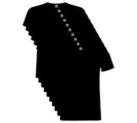 Roly Pack de 5 ó 10 Camisetas, Beagle, 100% Algodón para Hombre, Camisetas Manga Corta Básicas, Uso Diario. (FR/ES, Letras, L, Regular, Regular, 10, Negro)