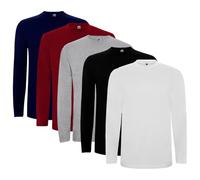 Roly Pack de Camisetas Hombre Extreme, Camiseta Manga Larga Hombre, 100% Algodón, Ideal para Todas Las Estaciones, Confort y Estilo en Cada Uso (FR/ES, Letras, M, Regular, Regular, 5, Multi)