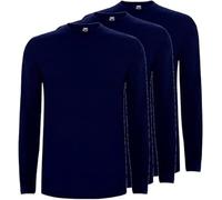 Roly Pack de Camisetas Hombre Extreme, Camiseta Manga Larga Hombre, 100% Algodón, Ideal para Todas Las Estaciones, Confort y Estilo en Cada Uso (FR/ES, Letras, M, Regular, Regular, 3, Marino)