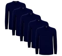 Roly Pack de Camisetas Hombre Extreme, Camiseta Manga Larga Hombre, 100% Algodón, Ideal para Todas Las Estaciones, Confort y Estilo en Cada Uso (FR/ES, Letras, M, Regular, Regular, 5, Marino)