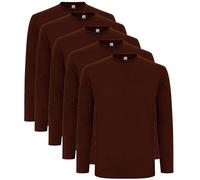 Roly Pack de Camisetas Hombre Extreme, Camiseta Manga Larga Hombre de algodón Suave, 100% Algodón, Ideal para Todas Las Estaciones, Confort y Estilo (FR/ES, Letras, M, Regular, Regular, 5, Chocolate)