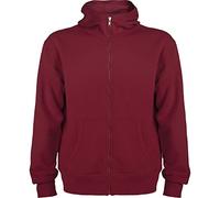 ROLY R6421 Montblanc - Sudadera con capucha y cremallera completa para hombre, granate, XL