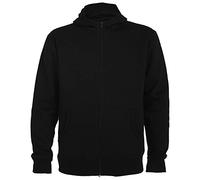 ROLY R6421 Montblanc - Sudadera con capucha y cremallera completa para hombre, Negro , XXXL