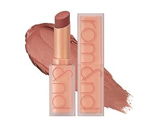 rom&nd Lápiz labial mate, 21 beige ahumado, suave y brillante, labios modernos, K-Beauty, labios desnudos, sin arrugas, color intenso, altamente pigmentado