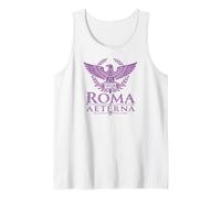 Roma Aeterna (Eterna Roma) Águila Romana Imprimir Morado Envejecido Camiseta sin Mangas