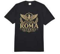 Roma Aeterna (Roma El Eterno) Águila Romana Estampado Dorado Comfort Colors Adult Heavyweight T-Shirt