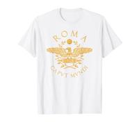 Roma Caput Mundi Roma Invicta Imperio Romano Camiseta gráfica económica, Hombre, Blanco, L