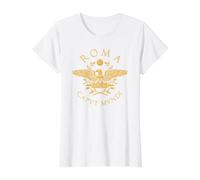 Roma Caput Mundi Roma Invicta Imperio Romano Camiseta gráfica económica, Mujer, Blanco, L