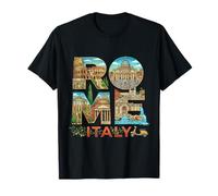 Roma City Name Italy Travel Souvenir Landmark Turist Gift Camiseta