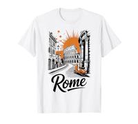 Roma Coliseo Atardecer Arte Vintage Roma Italia Souvenir Camiseta