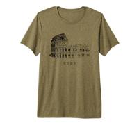 Roma Coliseo Vintage Skyline Italia Abanico I Love Rome Camiseta Premium